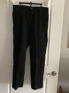 Hagger Mens Dress Pants 36x32 Black